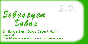 sebestyen dobos business card